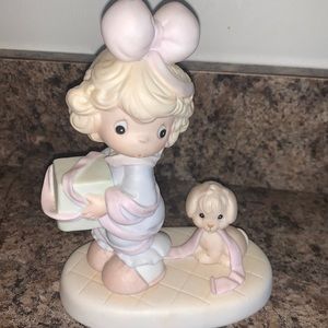 Girl and puppy precious moments